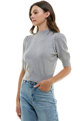 Short Puff Sleeve Sweater