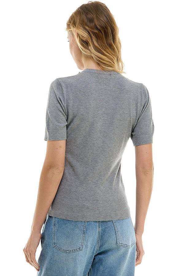 Short Sleeve Braid Top