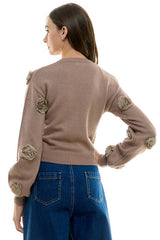 Flower Applique Sweater