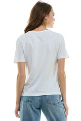 Pearl Detail Tee (Grey, White)