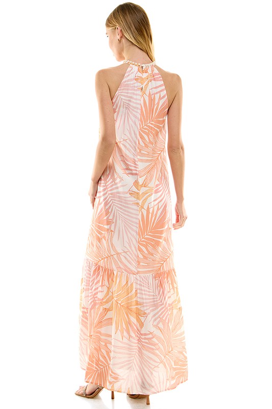 Orange Palm Dress