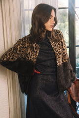Leopard Print Faux Fur Jacket