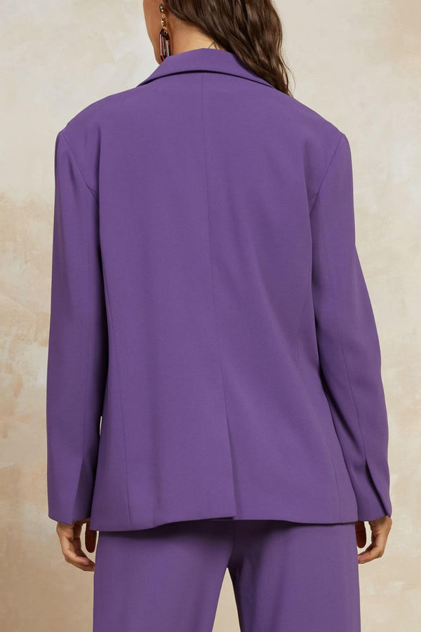 Smoky Purple Single Breast Jacket