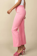Bubblegum Stretch Ankle Pants