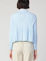 Pleated Button Down Crop Jacket