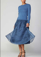 Scalloped Neck Textural Knit Sweater
