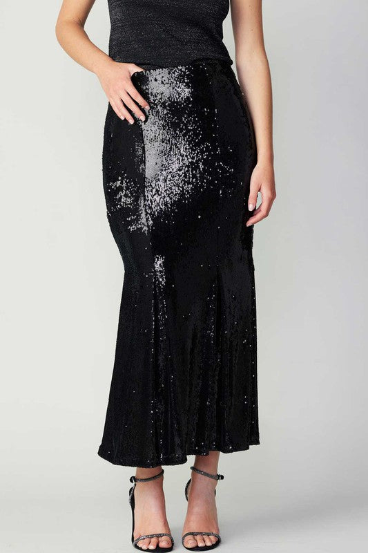 Sequin Mermaid Mid Skirt