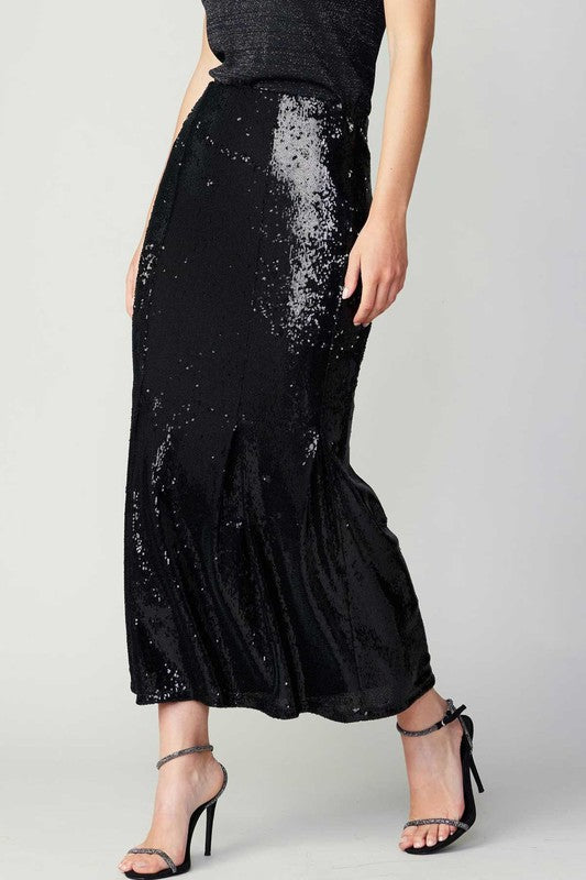 Sequin Mermaid Mid Skirt
