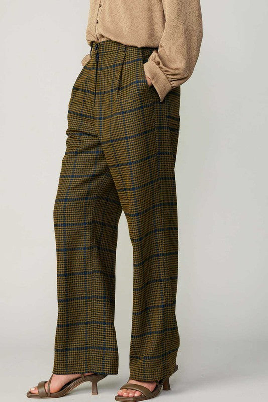 Check Pattern Pants Check Pattern high Waist Pants – voglio.us