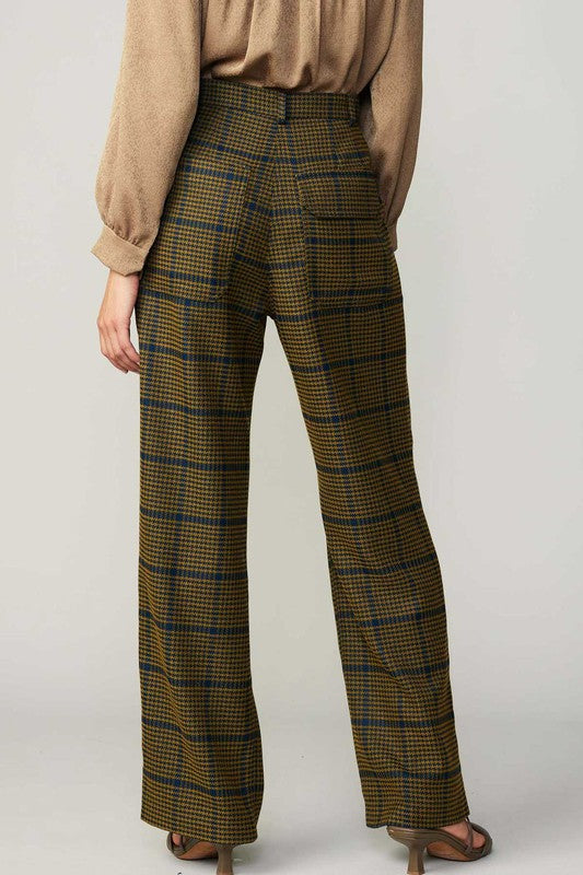 Check Pattern Pants Check Pattern high Waist Pants – voglio.us