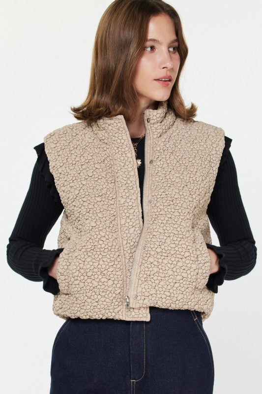 Puckered Quilted Vest