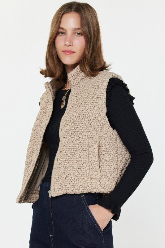 Puckered Quilted Vest