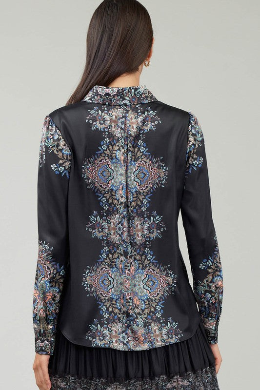 Paisley Print Button Down Shirt