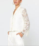 Crochet Lace Cropped Jacket