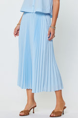 Lightweight Pleated Midi Skirt
