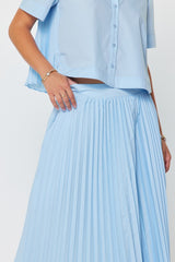 Lightweight Pleated Midi Skirt