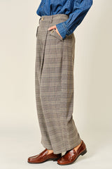 Classic Plaid Pleated Pants