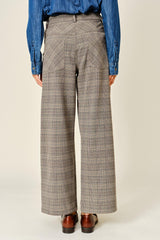 Classic Plaid Pleated Pants