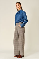 Classic Plaid Pleated Pants