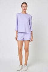 Striped Puff Sleeve Breton Tee