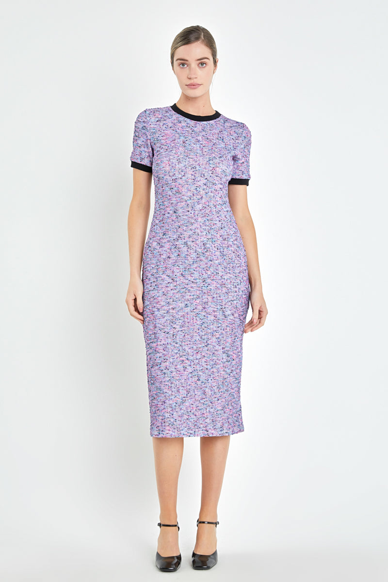 Rainbow Knit Midi Dress voglio.us Rainbow Knit Midi Dress voglio.us