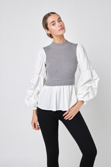 Mixed Media Top (3 Color Ways)