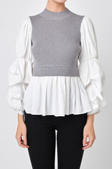 Mixed Media Top (3 Color Ways)