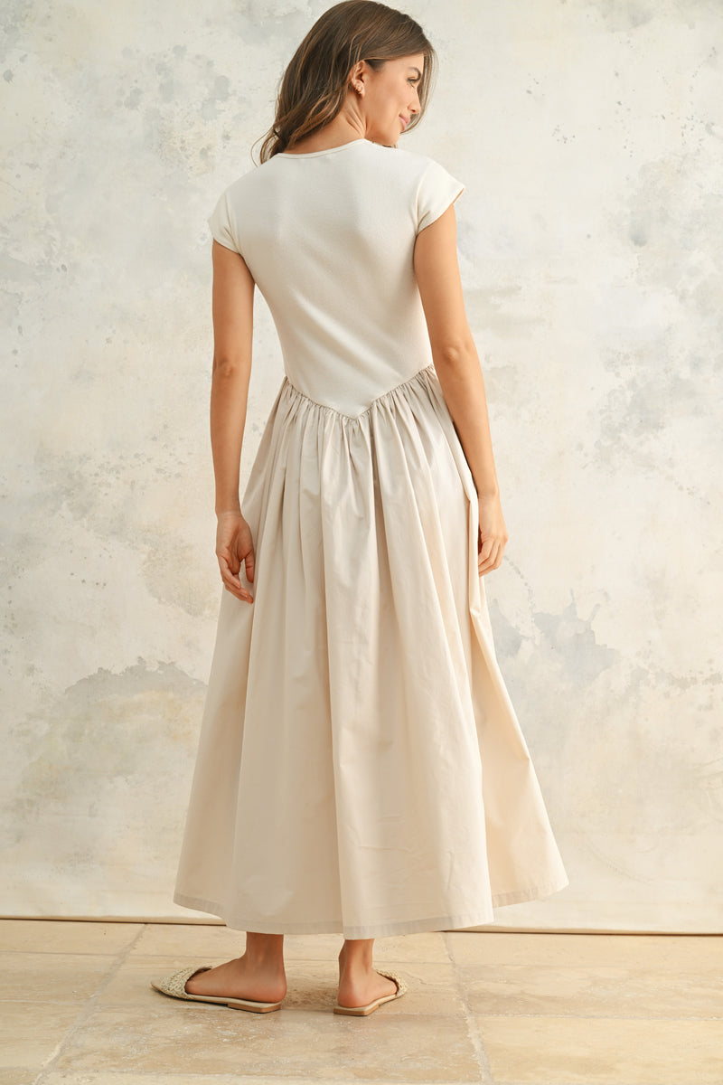 Woven Skirt Combo Dress