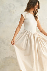Woven Skirt Combo Dress