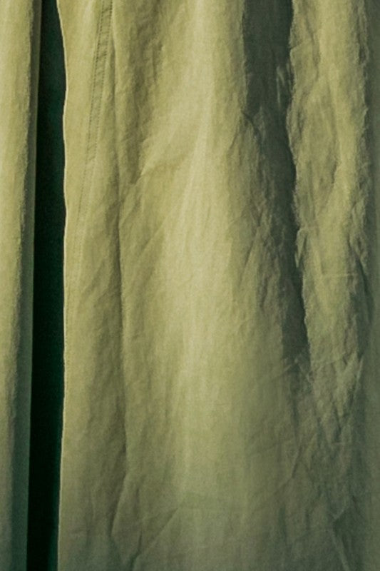 Solid Woven Midi Dress