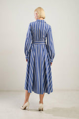 Striped Midi Shirt Dress