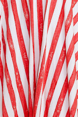 Red & White Printed Midi Dress