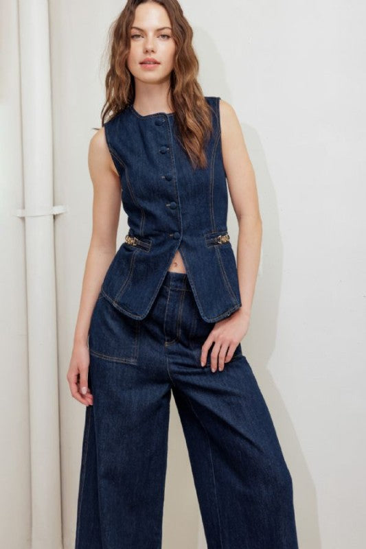 Dark Denim Vest