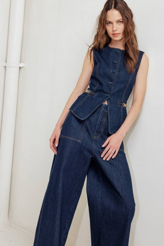 Dark Denim Vest