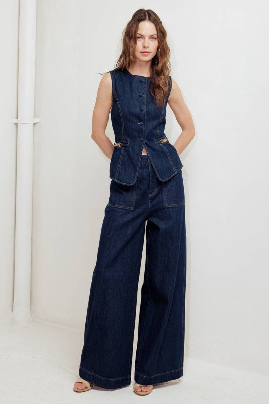 Dark Denim Vest