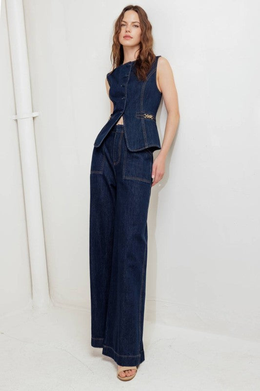 Dark Denim Vest