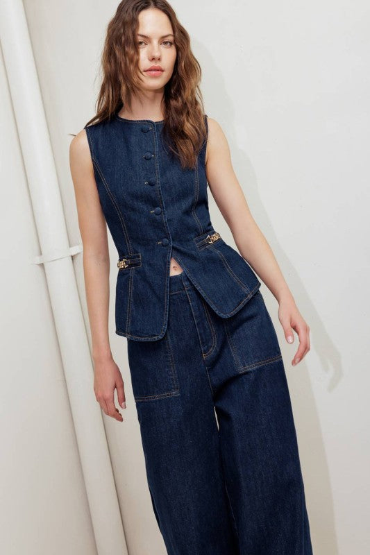 Dark Denim Vest