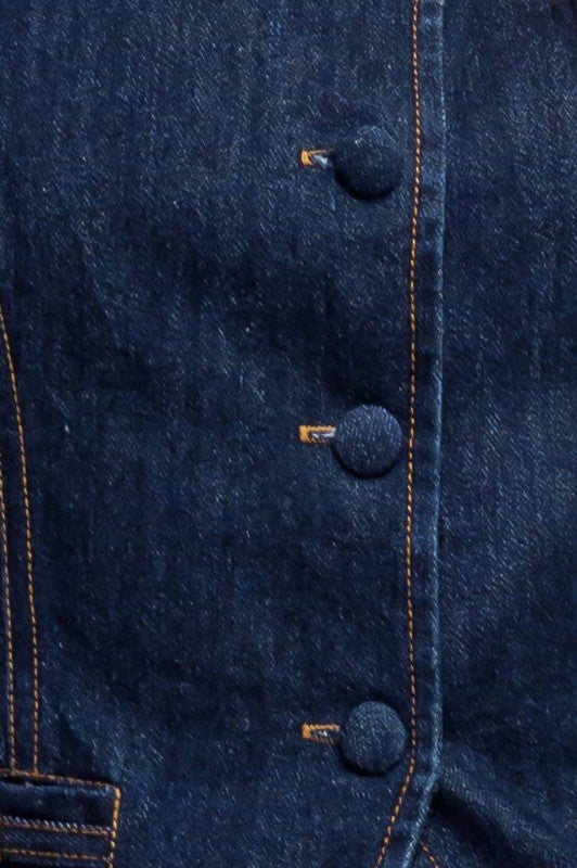 Dark Denim Vest