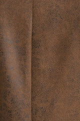 Brown Faux Leather Blazer