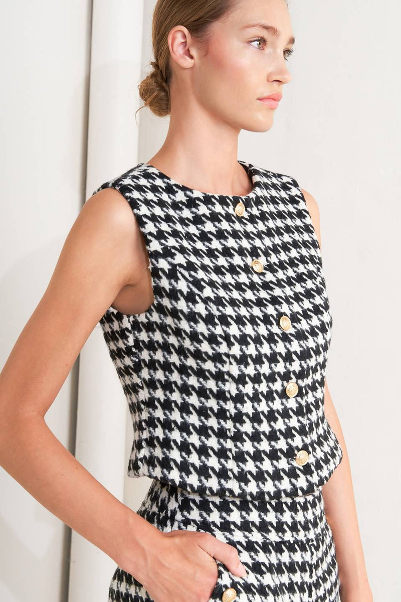 Houndstooth Vest