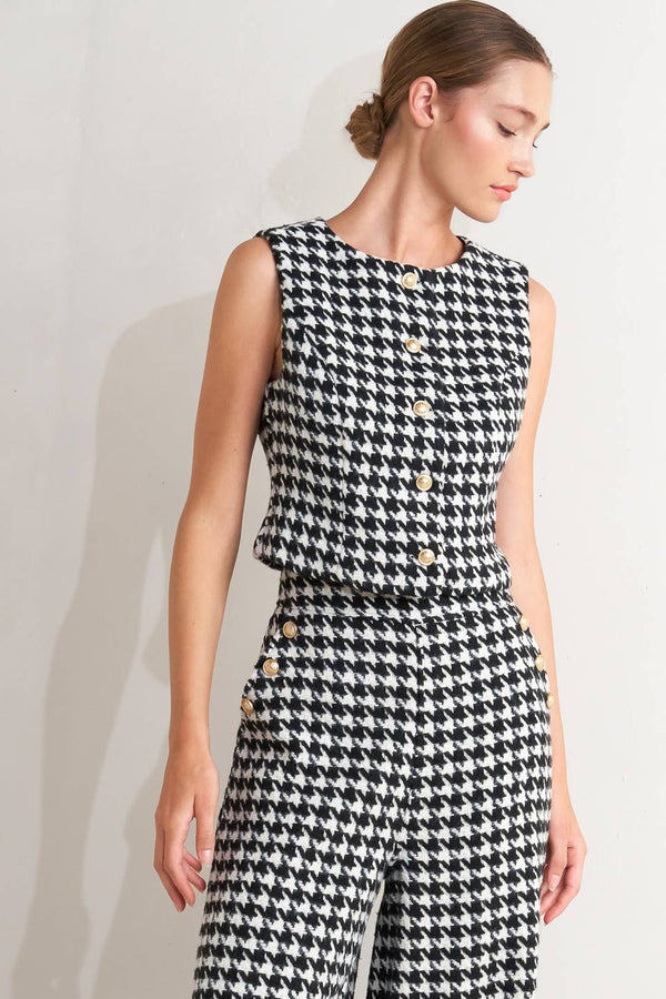 Houndstooth Vest