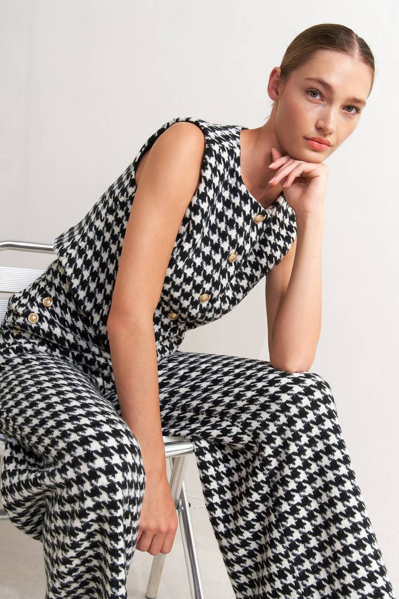 Houndstooth Vest