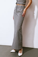 Striped Woven Midi Skirt