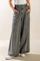 Grey Washed Denim Pant