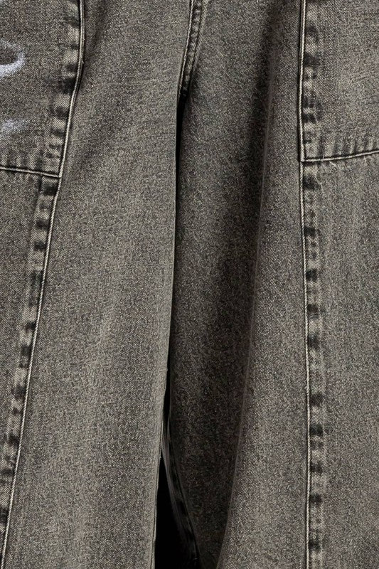 Grey Washed Denim Pant