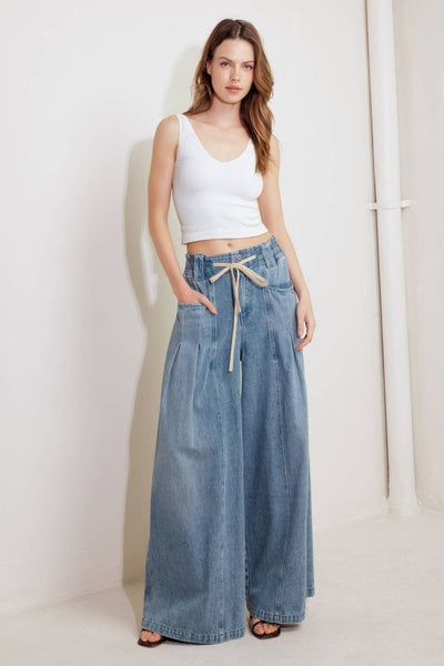 Wide-Leg Denim Pants – voglio.us