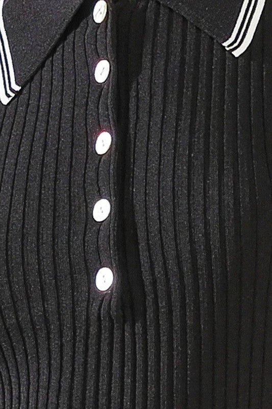 Polo Sweater Top