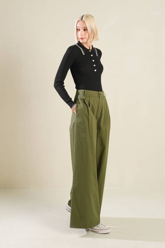 Polo Sweater Top