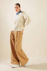 Cream Cable Knit Sweater