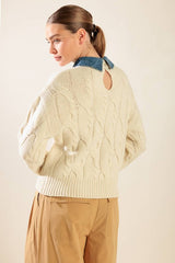 Cream Cable Knit Sweater